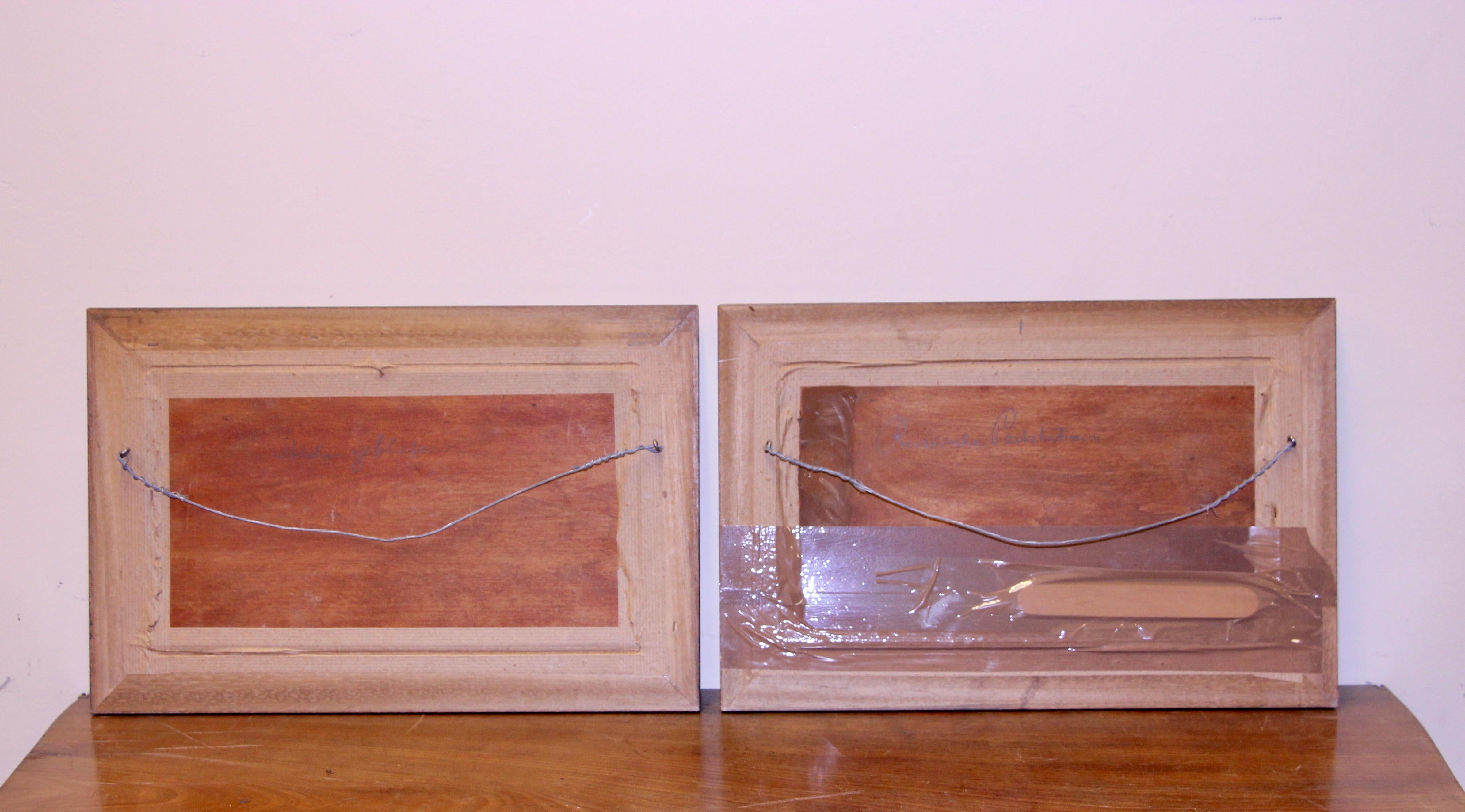 Ein Paar Winterpferd-Schlittenszenen von Jan Wolski, Öl auf Holz im Angebot 8