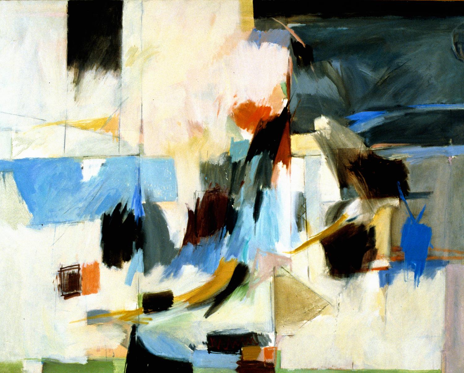 Jan Wunderman Abstract Painting – Beach Storm: Ölgemälde auf Leinwand