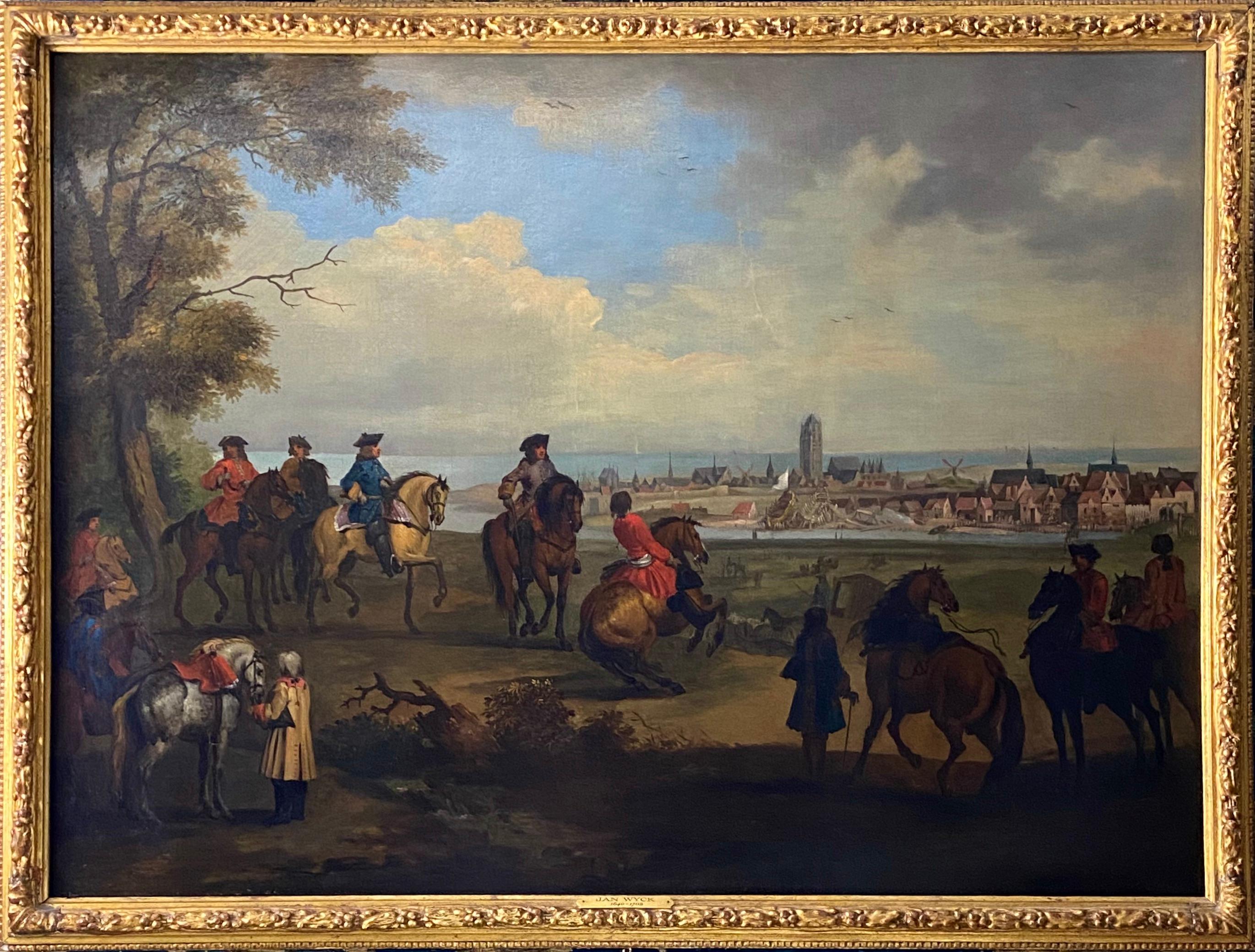 Early 18th Century Equestrian Oil - Painting by Jan Wyck