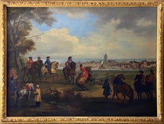 Early 18th Century Equestrian Oil