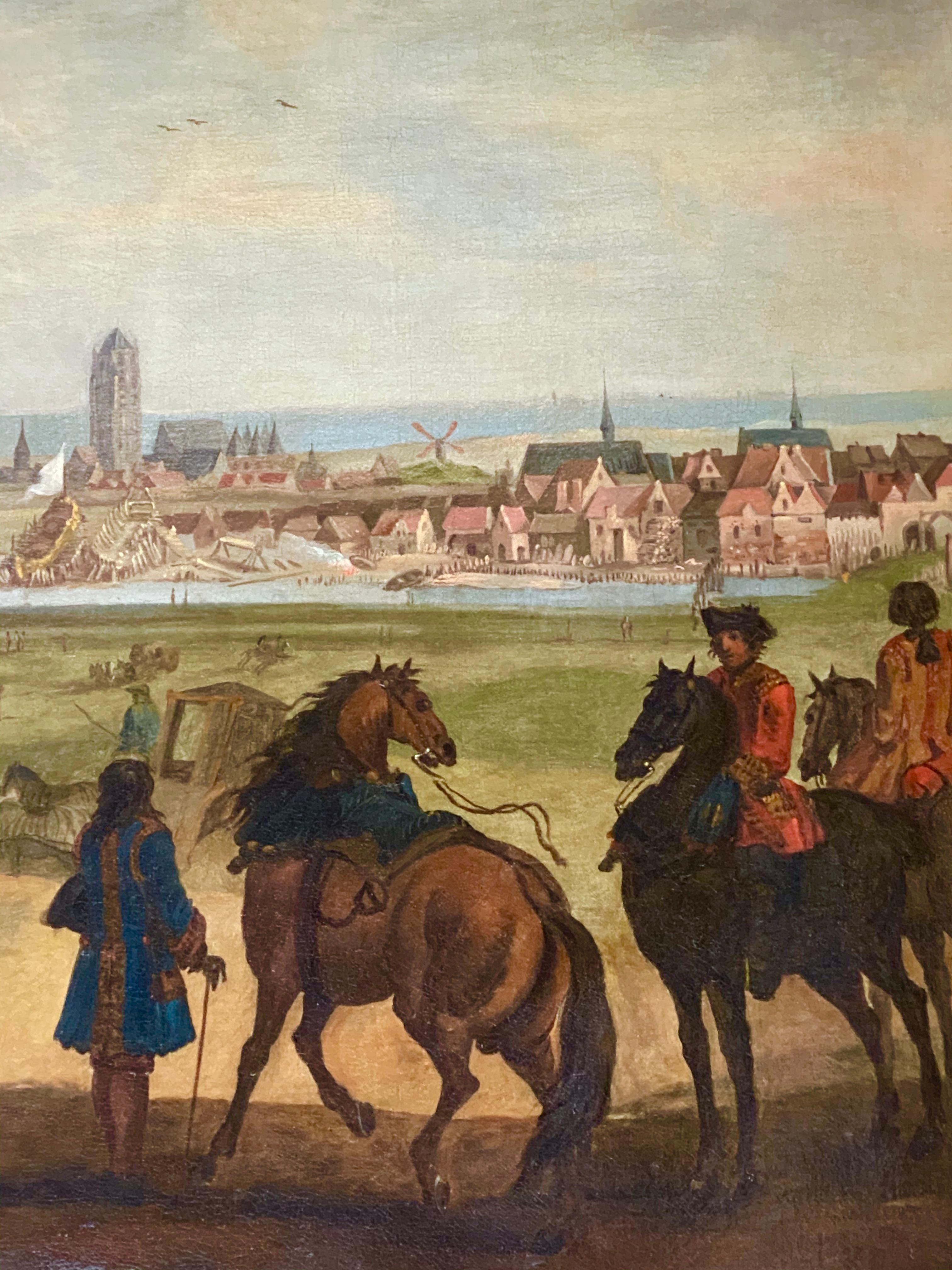 Early 18th Century Equestrian Oil For Sale 1