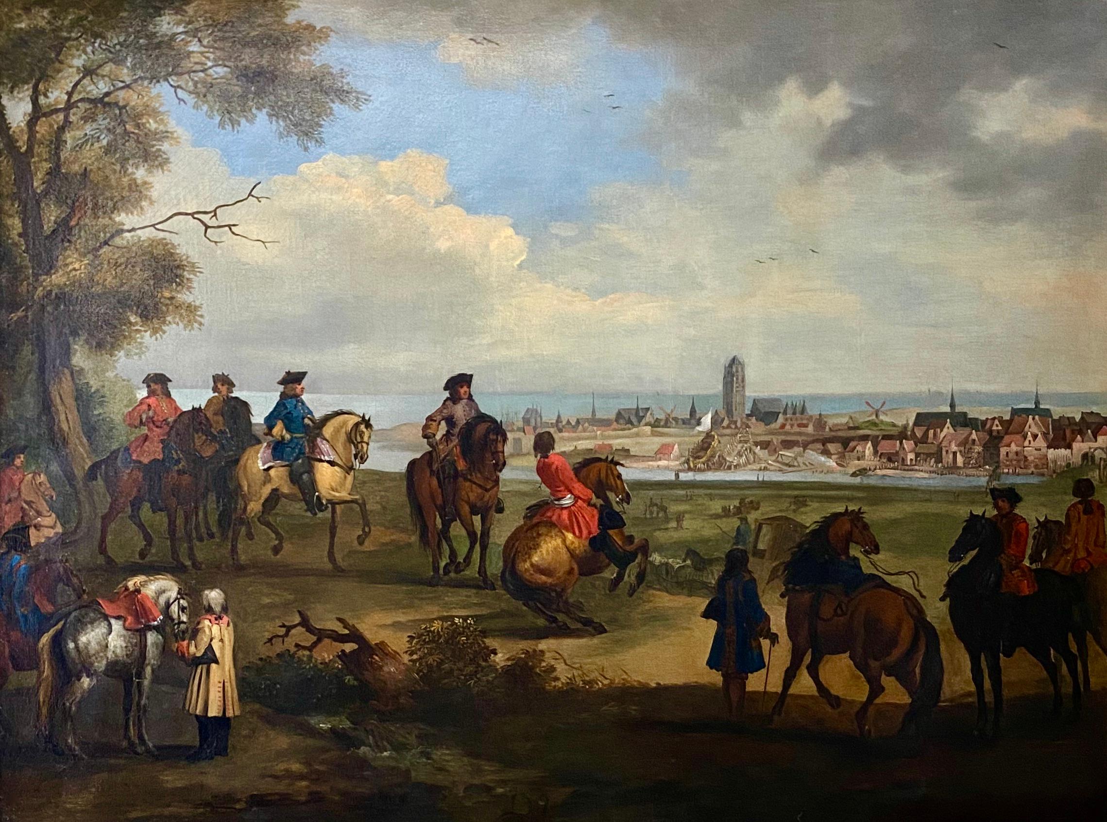 Jan Wyck Portrait Painting - Early 18th Century Equestrian Oil