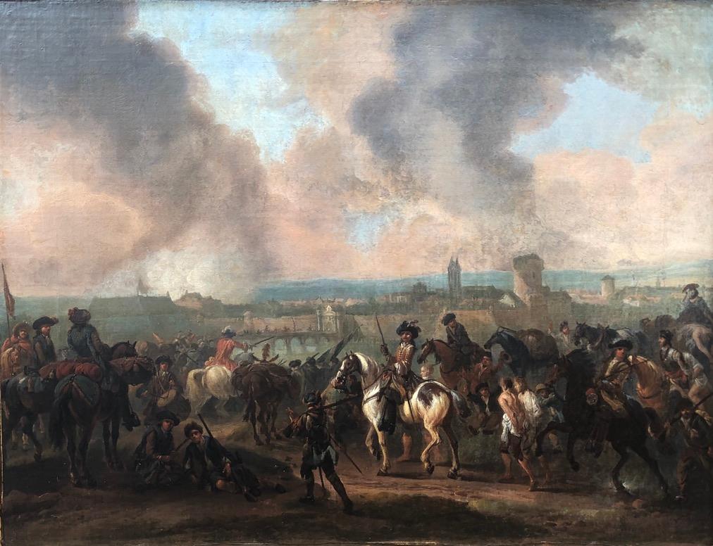William III at the Battle of the Boyne - Painting by Jan Wyck
