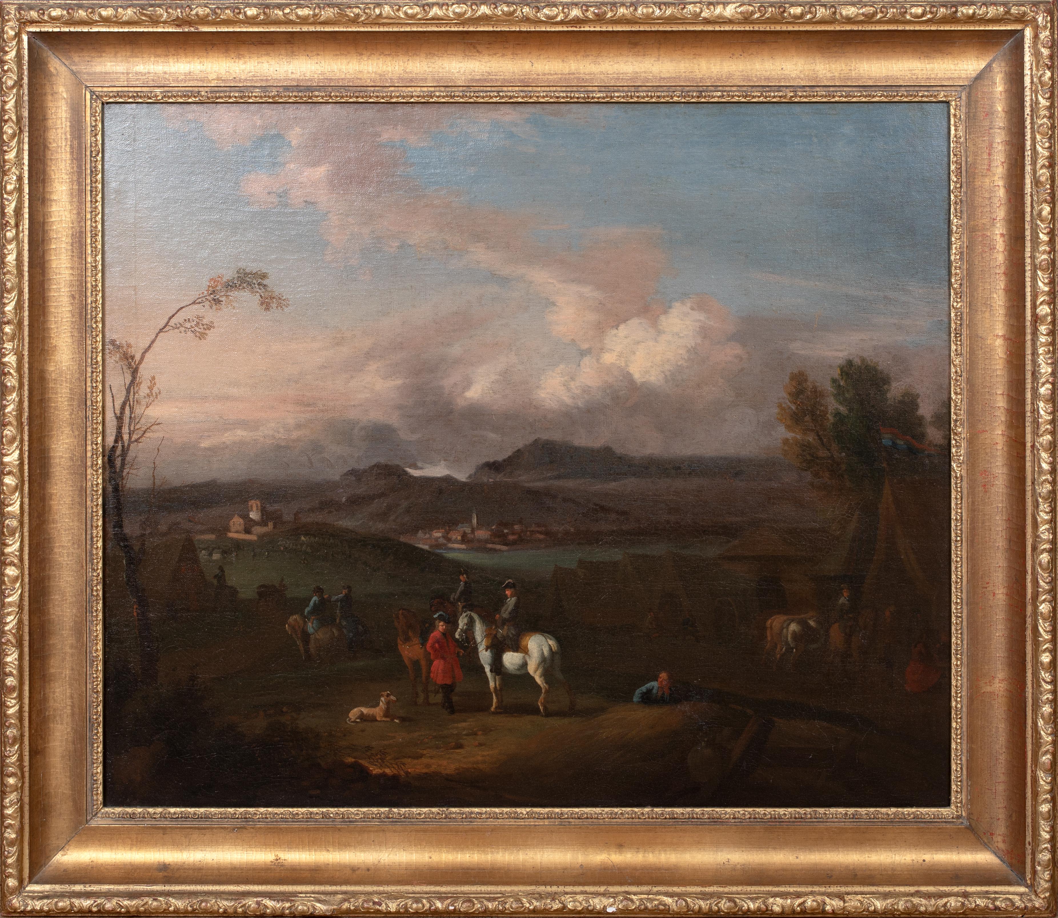 Jan Wyck Landscape Painting – William III & Generäle, Schlacht am Boyne (1690), 17. Jahrhundert