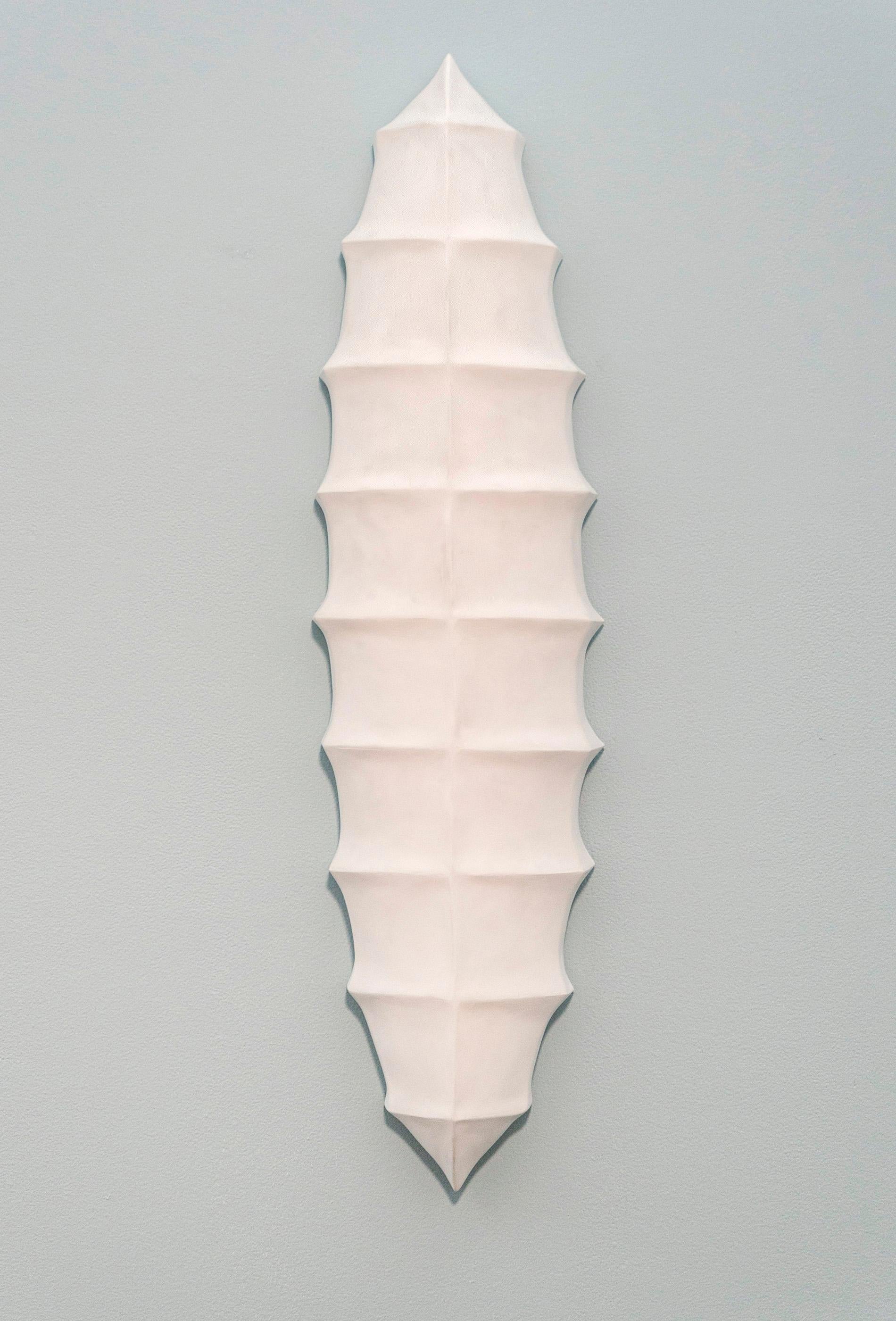 Jana Osterman Abstract Sculpture - Biomorphic No 1 - white, minimalist, abstract, Venetian plaster wall sculpture