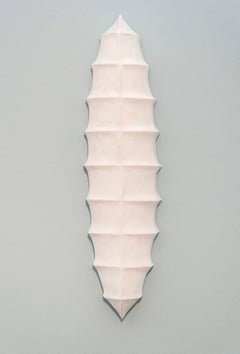 Biomorphic No 1 - white, minimalist, abstract, Venetian plaster wall sculpture
