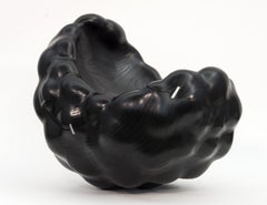 Biomorphic No 14 - smooth, carved, stained, polished wood, abstract sculpture