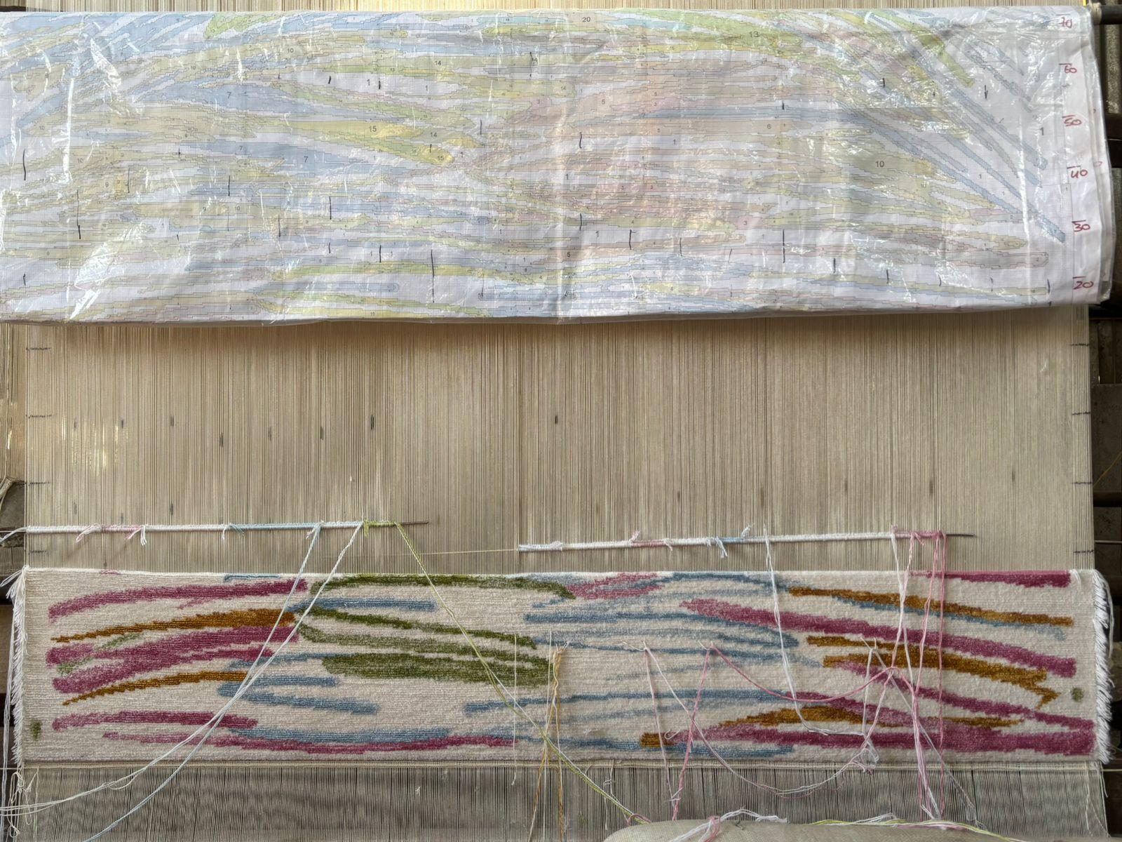 Noué à la main Janaina Tschape II - Ltd. Ed. Artistics Knots Rugs laine et soie noués à la main 6' x 4' en vente