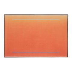 Large Modern Minimalist Geometric Abstract Orange Toned Color-Field Painting