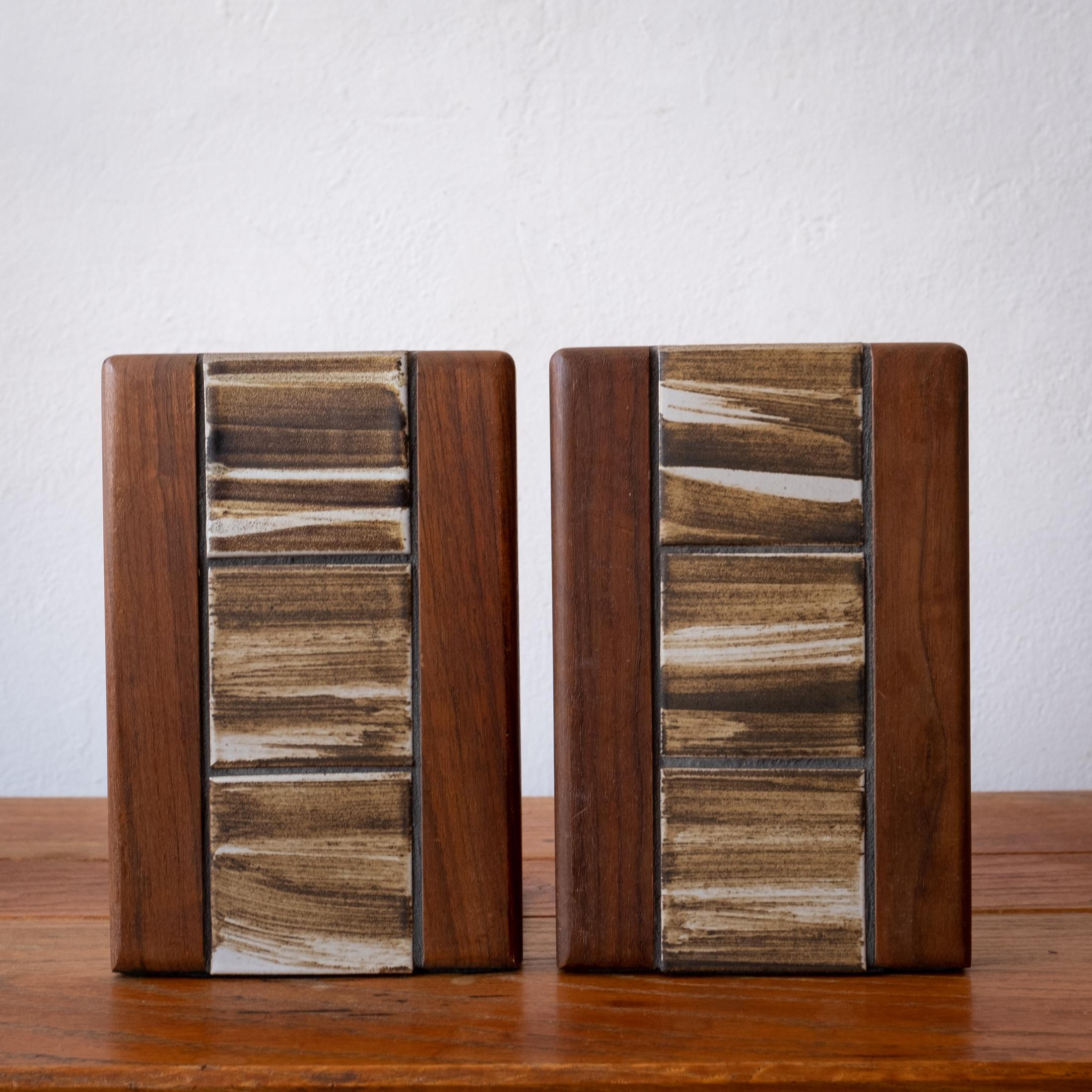 Mid-Century Modern Jane and Gordon Martz Bookends Two Pairs