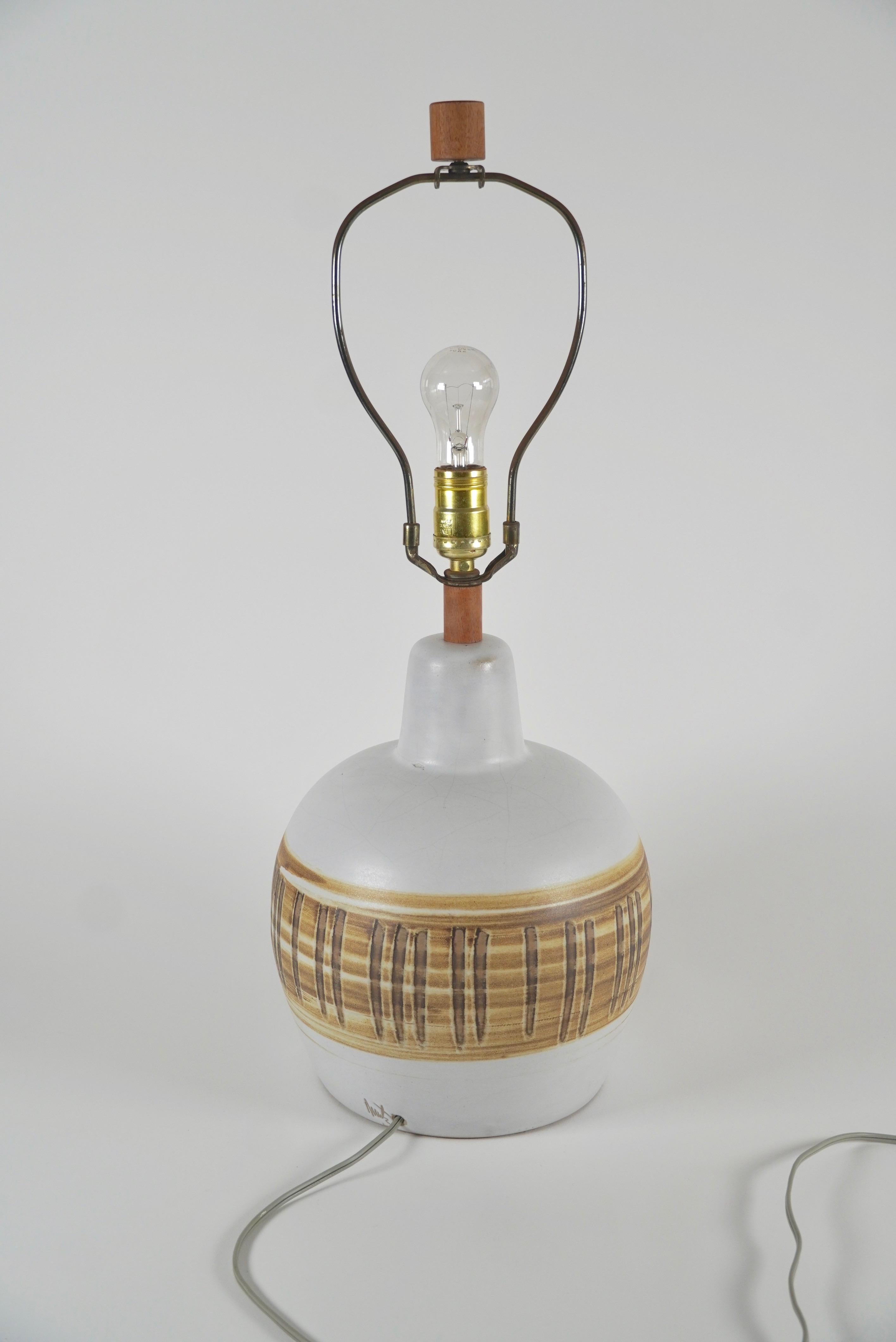 American Jane and Gordon Martz Ceramic Table Lamp for Marshall Studios For Sale