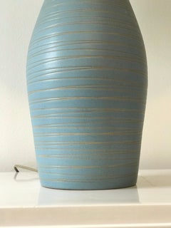 Jane and Gordon Martz for Marshall Studios Matte Blue Ceramic Lamp