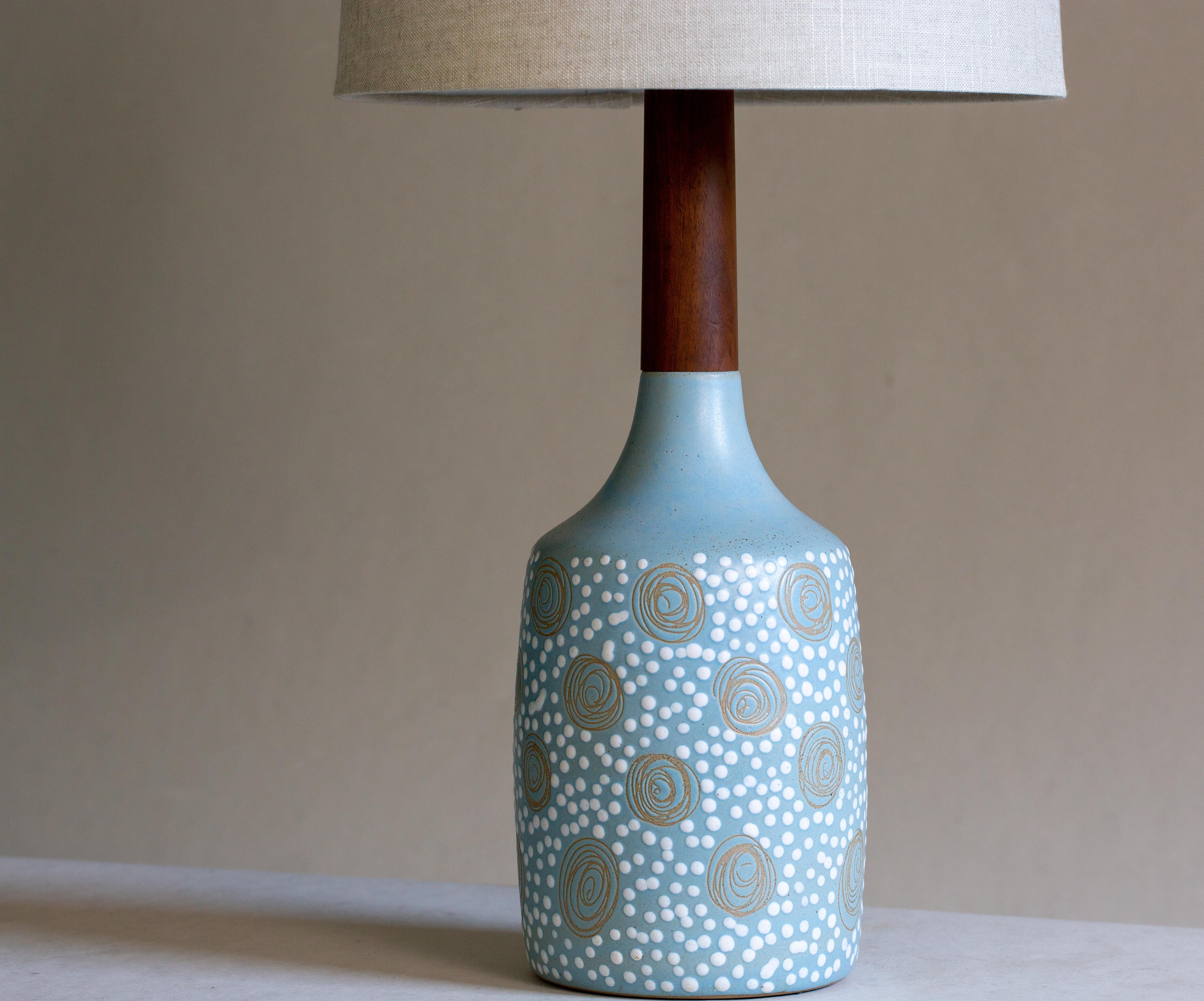 Mid-Century Modern Jane and Gordon Martz Lamp M208 Custom Order for Marshall Studios baby blue For Sale