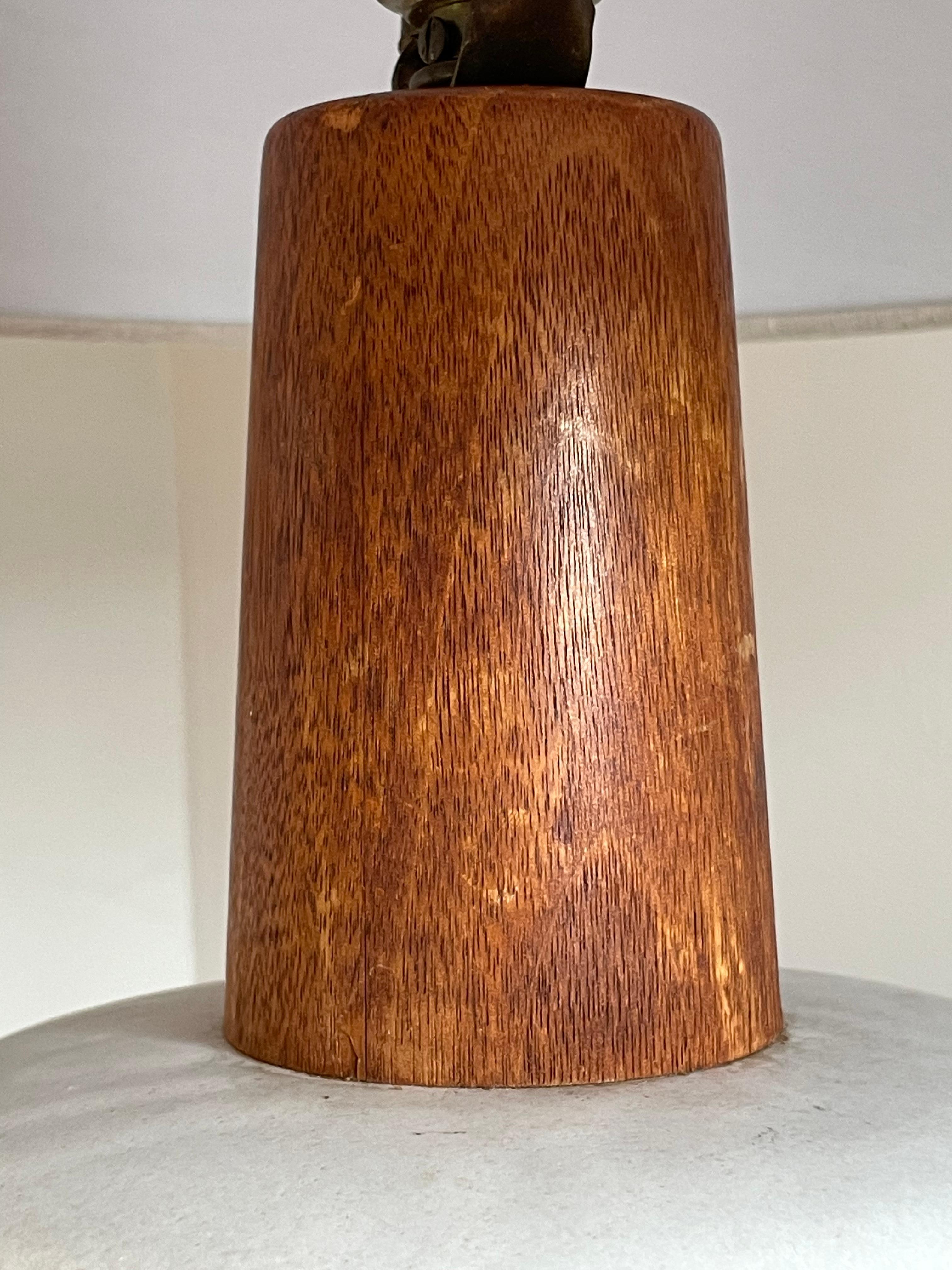 Mid-20th Century Jane and Gordon Martz Large Table Lamp, Ceramic and Walnut