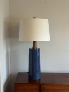 Jane and Gordon Martz Large Table Lamp for Marshall Srudios, ceramic and walnut
