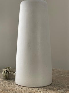 Jane and Gordon Martz Minimalist Table Lamp, Ceramic and Walnut