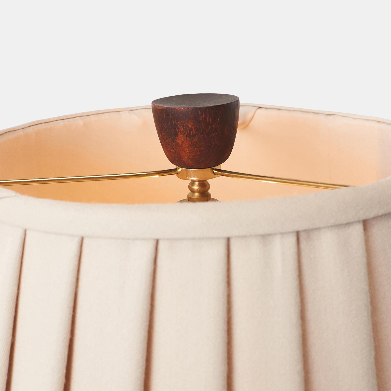 Modern Jane and Gordon Martz Table Lamp with Hand-Crafted Pleated Shade