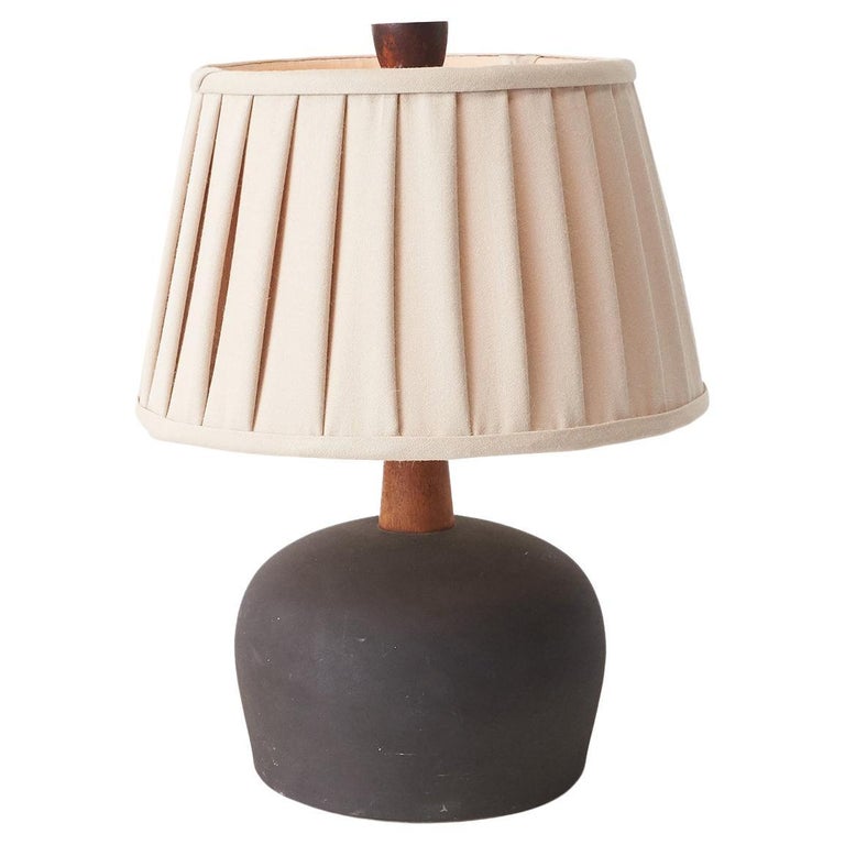 Jane and Gordon Martz Table Lamp with Hand-Crafted Pleated Shade For Sale