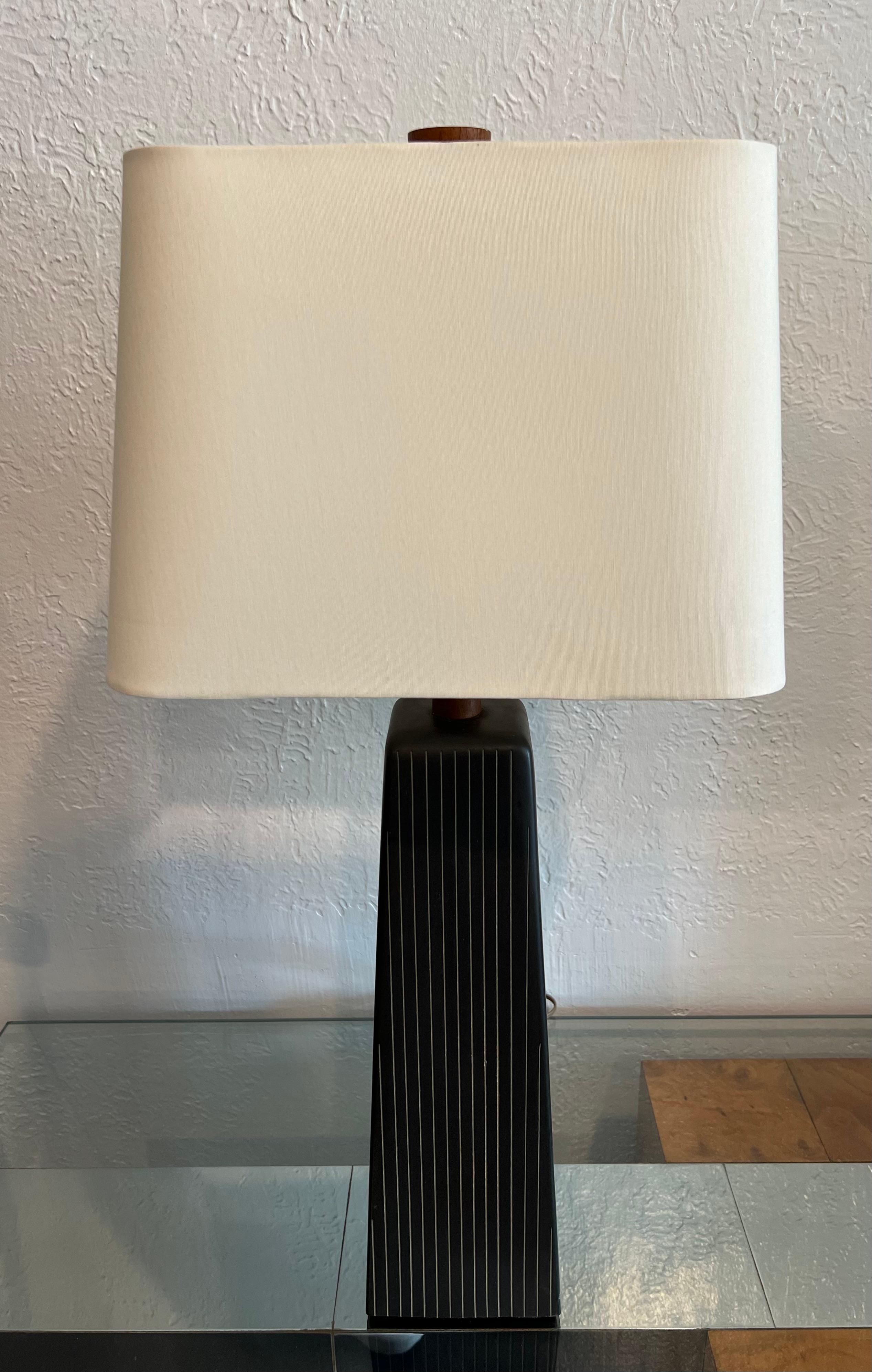 Jane And Gordon Martz Tapered Ceramic Table Lamp For Sale 3
