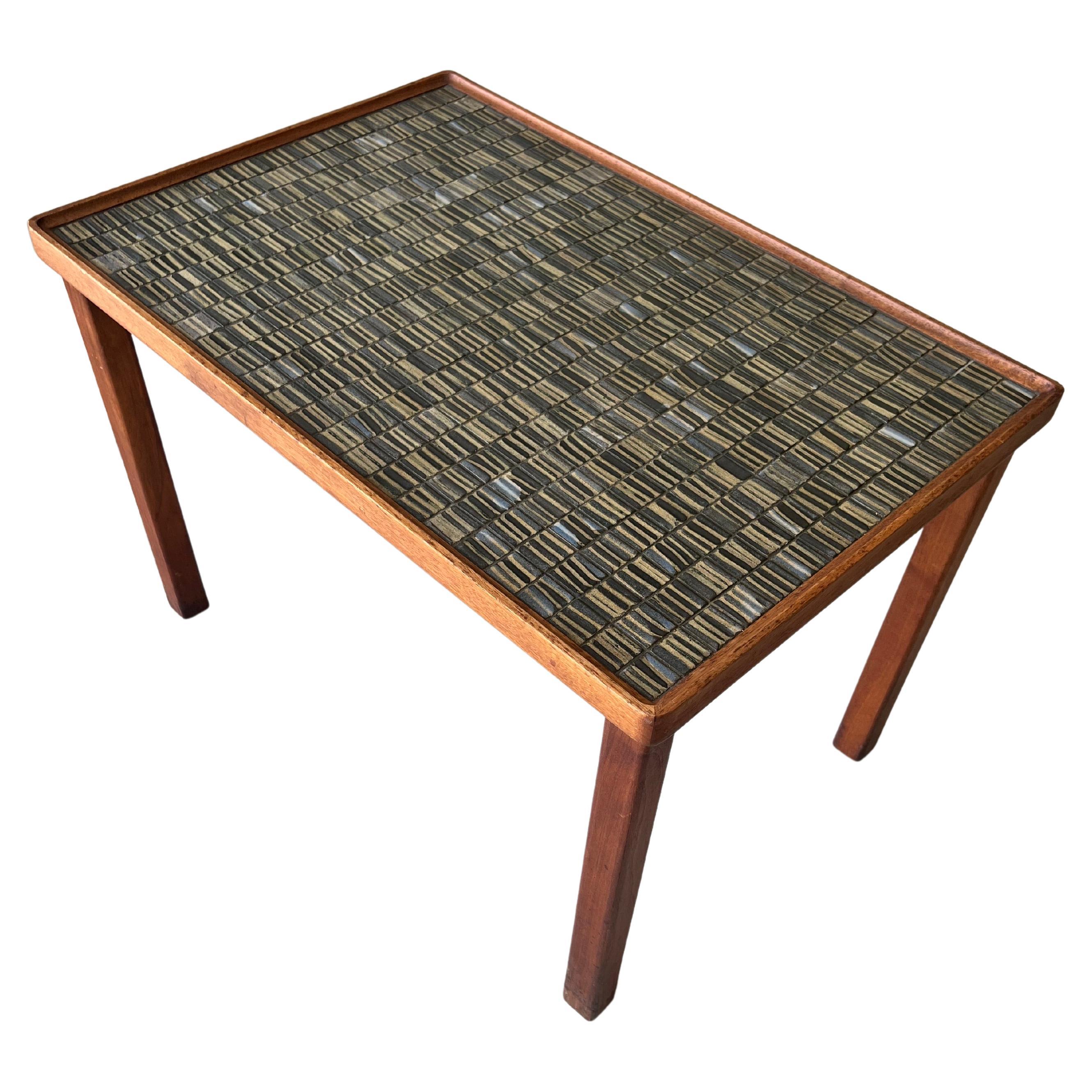 Jane and Gordon Martz Tile and Walnut Occasional Table