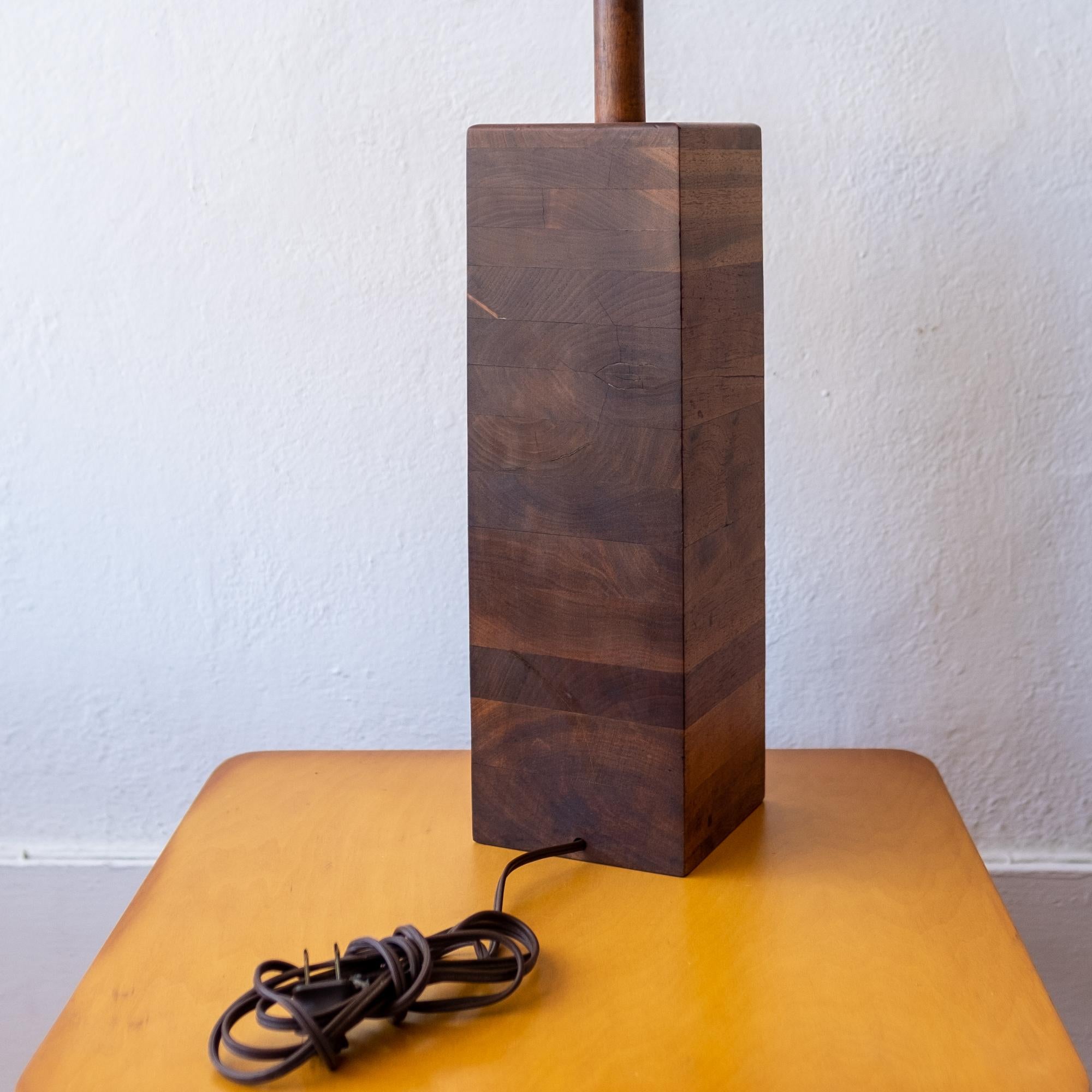 Mid-20th Century Jane and Gordon Martz Wood Lamp For Sale