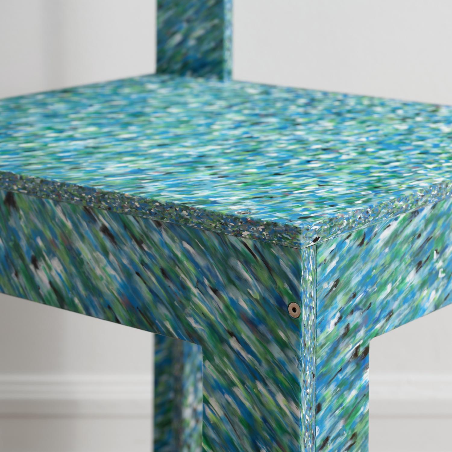 This is the 2022 re-issue of British-designer Jane Atfield's historical, 'RCP2 Chair', an iconic example of sustainable design, to commemorate the 30th anniversary of the piece, which was originally designed between 1990-1992. This series of