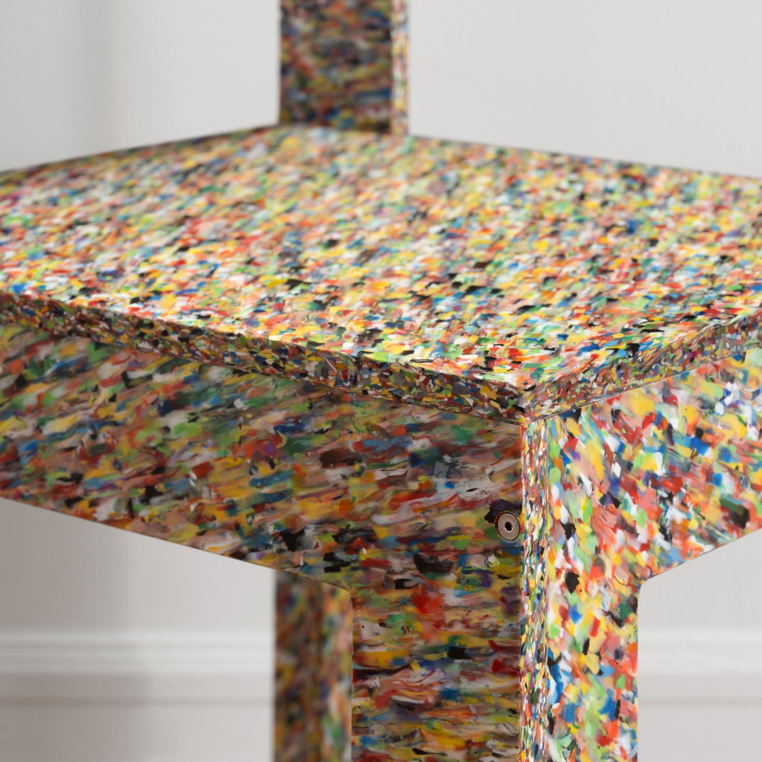 British Recycled-Plastic 'RCP2 Chair' in Confetti by Jane Atfield For Sale