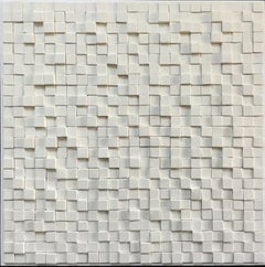 All That Jazz XIX / ceramic wall sculpture - pure white