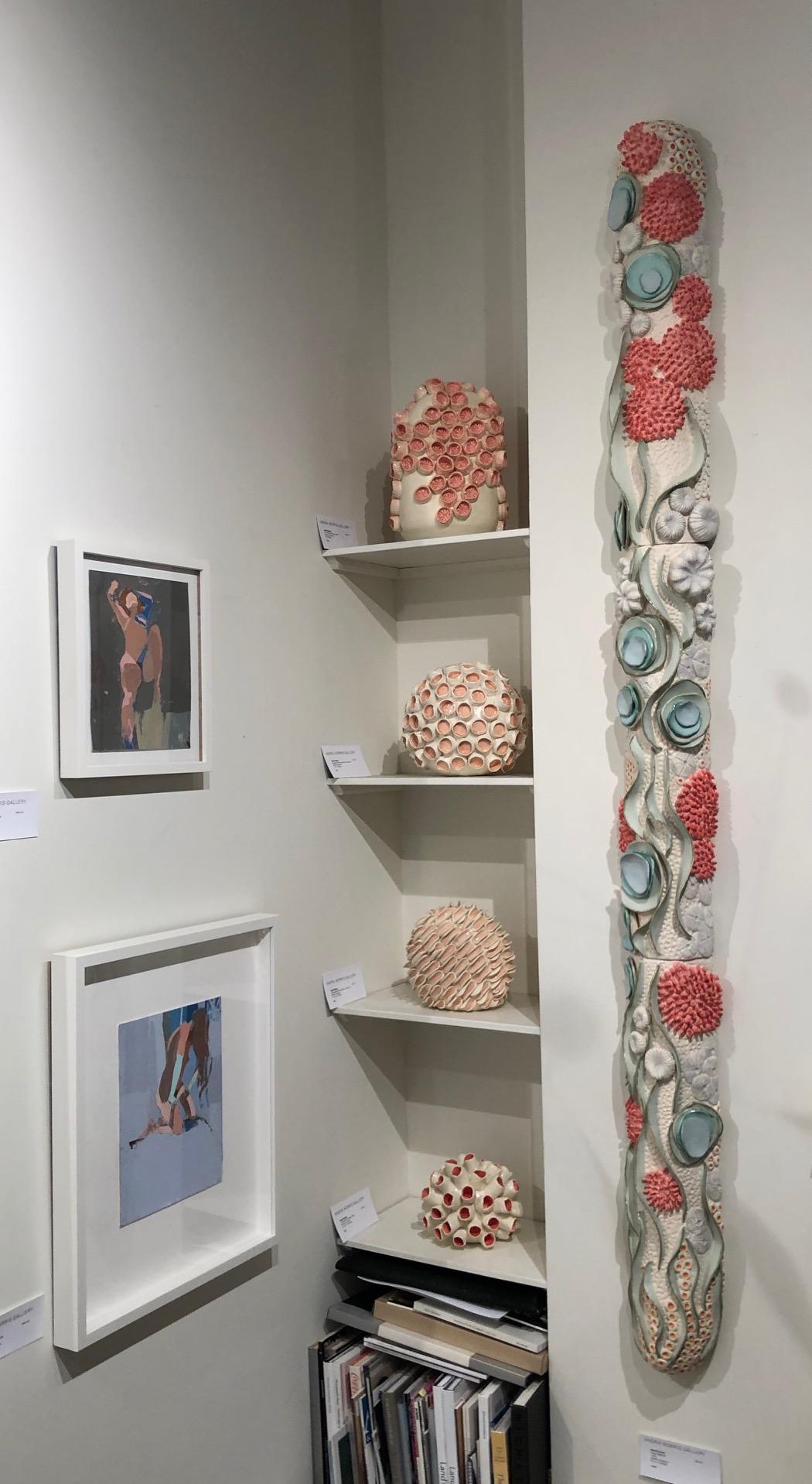 Coral Reef II / sea inspired ceramic wall sculpture  - Sculpture by Jane B. Grimm