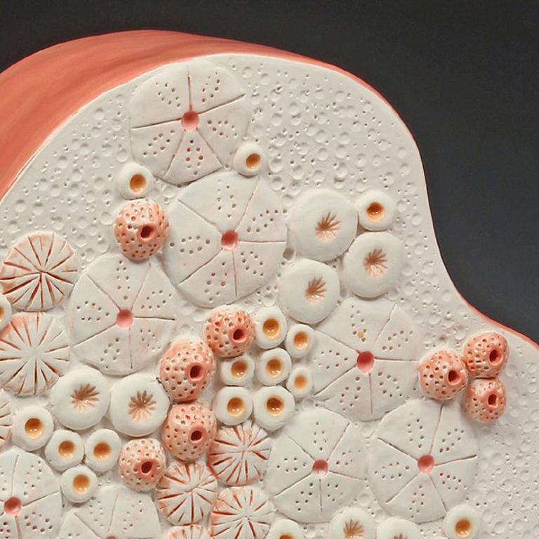 Coral XVIII / coral inspired ceramic sculpture - Beige Abstract Sculpture by Jane B. Grimm