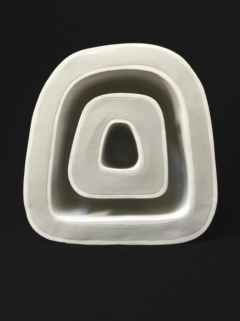 Jane B. Grimm Inside Out Donut III / ceramic sculpture For Sale at