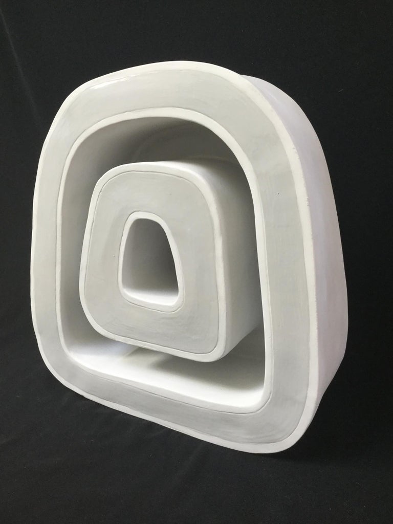 Jane B. Grimm Inside Out Donut III / ceramic sculpture For Sale at