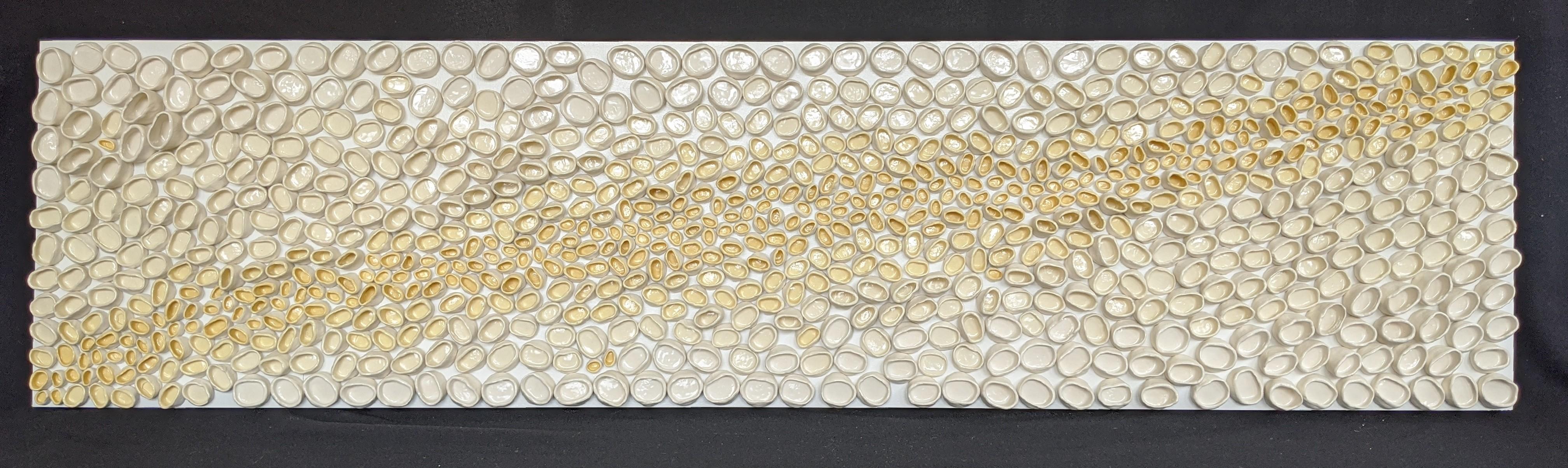 Syncopation: horizontal yellow - Sculpture by Jane B. Grimm