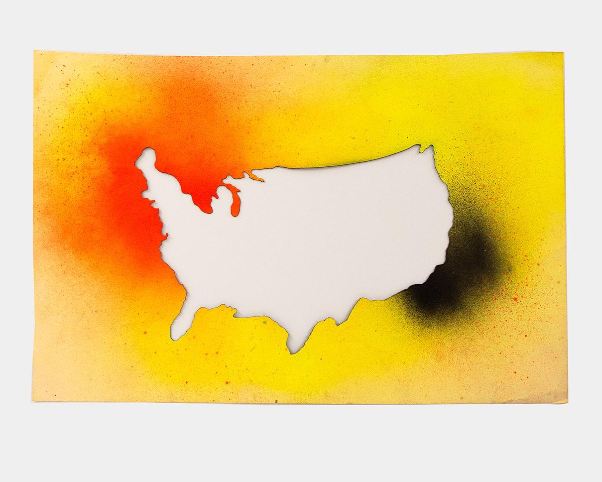 Backwards America  - Mixed Media Art by Jane Bauman