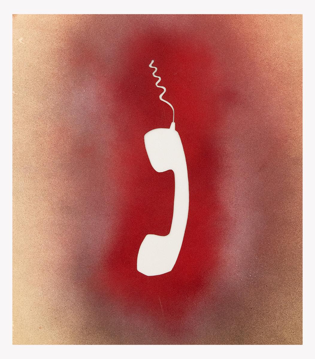 Red Phone - Mixed Media Art by Jane Bauman