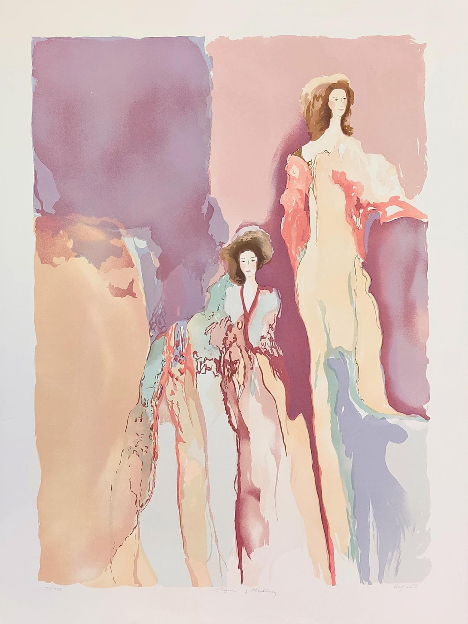 Jane Bazinet Figurative Print – ELEGANCE UND SCHWARZESBERRY