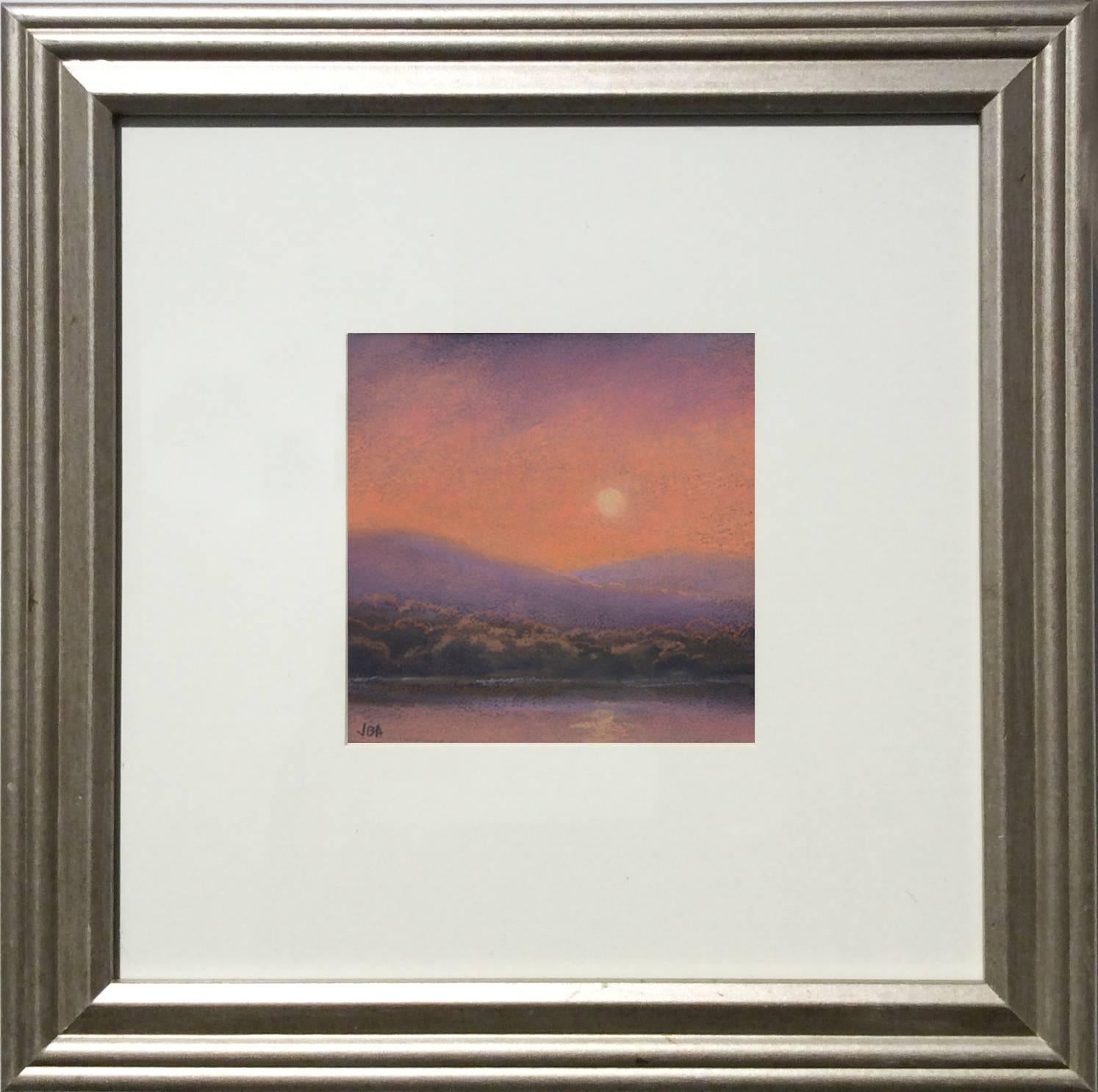 25 Series, No. 19: Landscape Drawing on Paper of a Hudson Valley Sunset - Art by Jane Bloodgood-Abrams