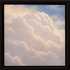 Cloud Icon XXIV (Small Contemporary Cloudscape Painting on Panel, Framed)