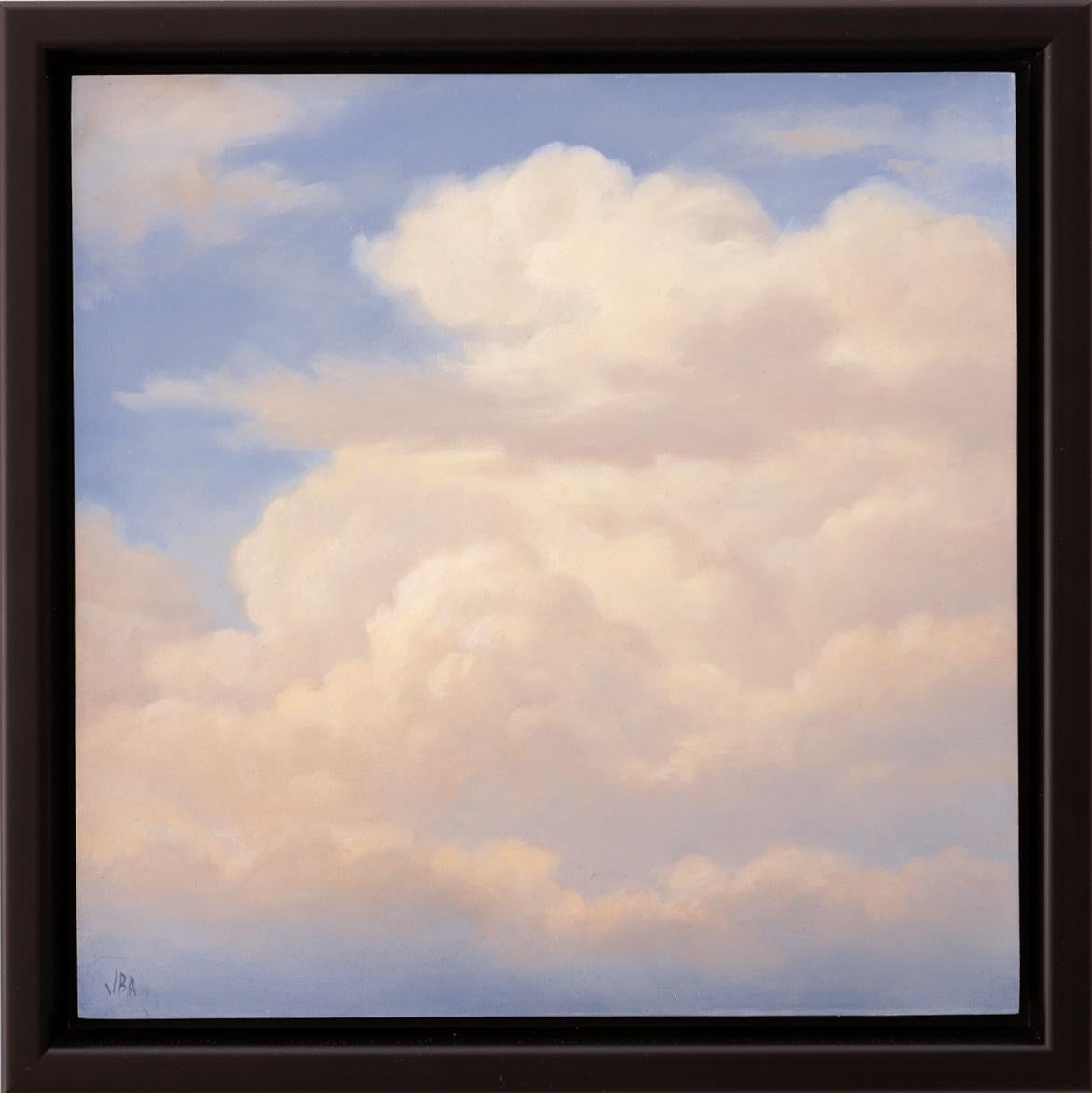 Cloud Icon XXVI (Small Contemporary Cloudscape Painting on Panel, Framed) 1