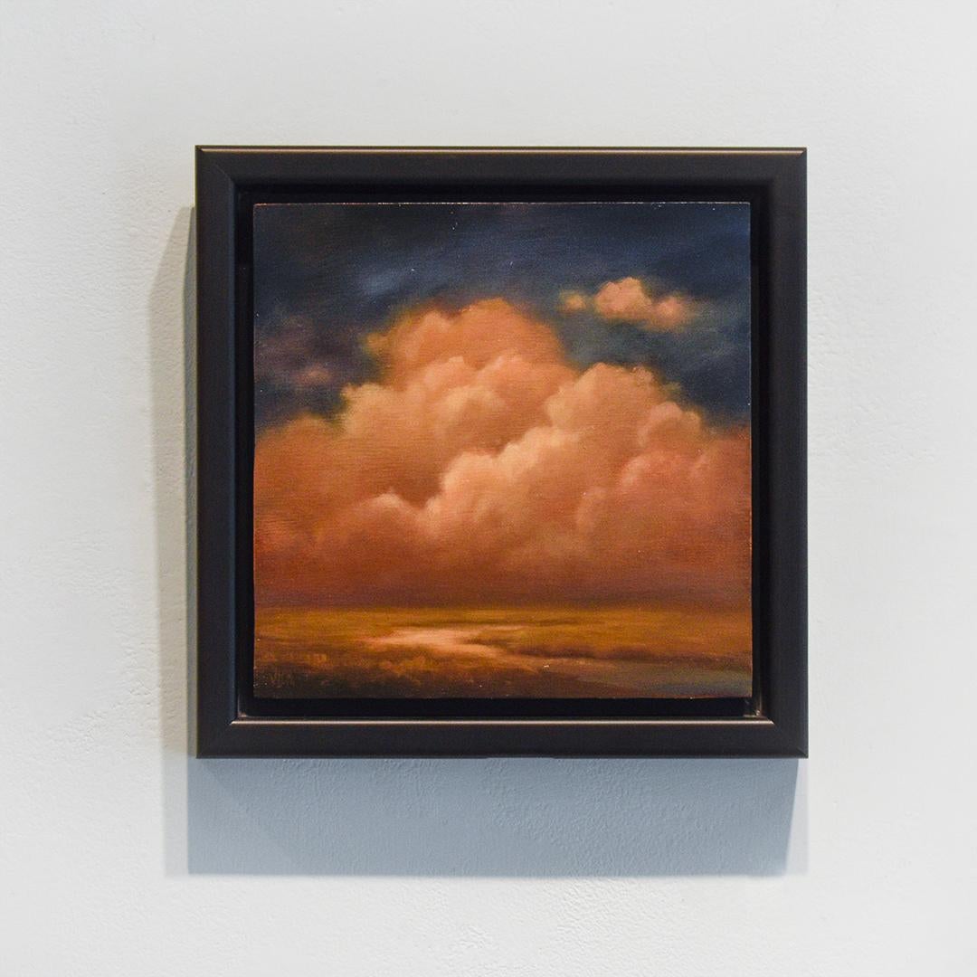 Clouds Over the Marsh: Hudson River School Style Landscape Painting, Framed 1