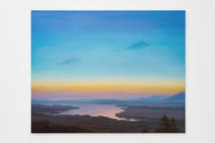 In the Afterglow (Contemporary Atmospheric Landscape Color Field Painting)