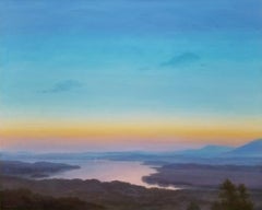 In the Afterglow (Contemporary Atmospheric Landscape Color Field Painting)