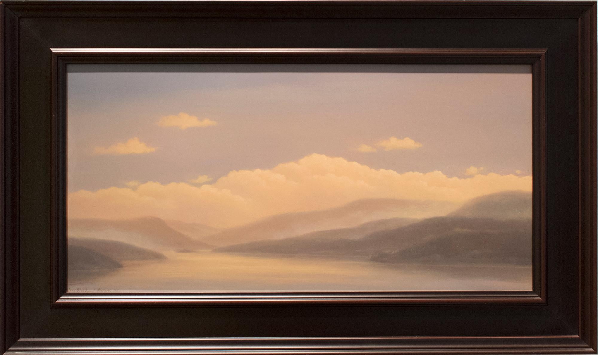 Mist Rising on the Hudson (Landscape of the Hudson Valley) - Painting by Jane Bloodgood-Abrams
