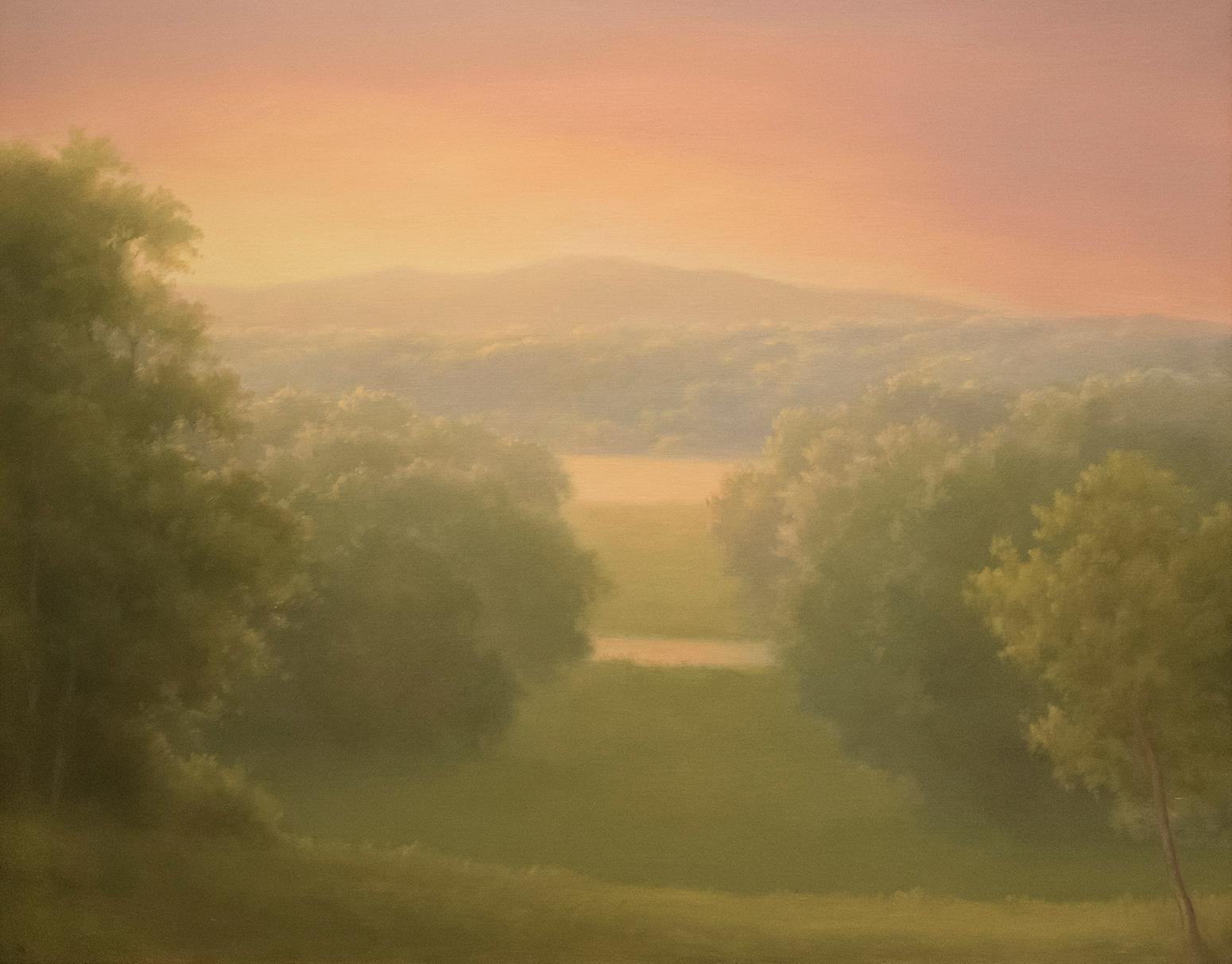Jane Bloodgood-Abrams Landscape Painting - View From Locust Grove (Landscape of the Hudson Valley)
