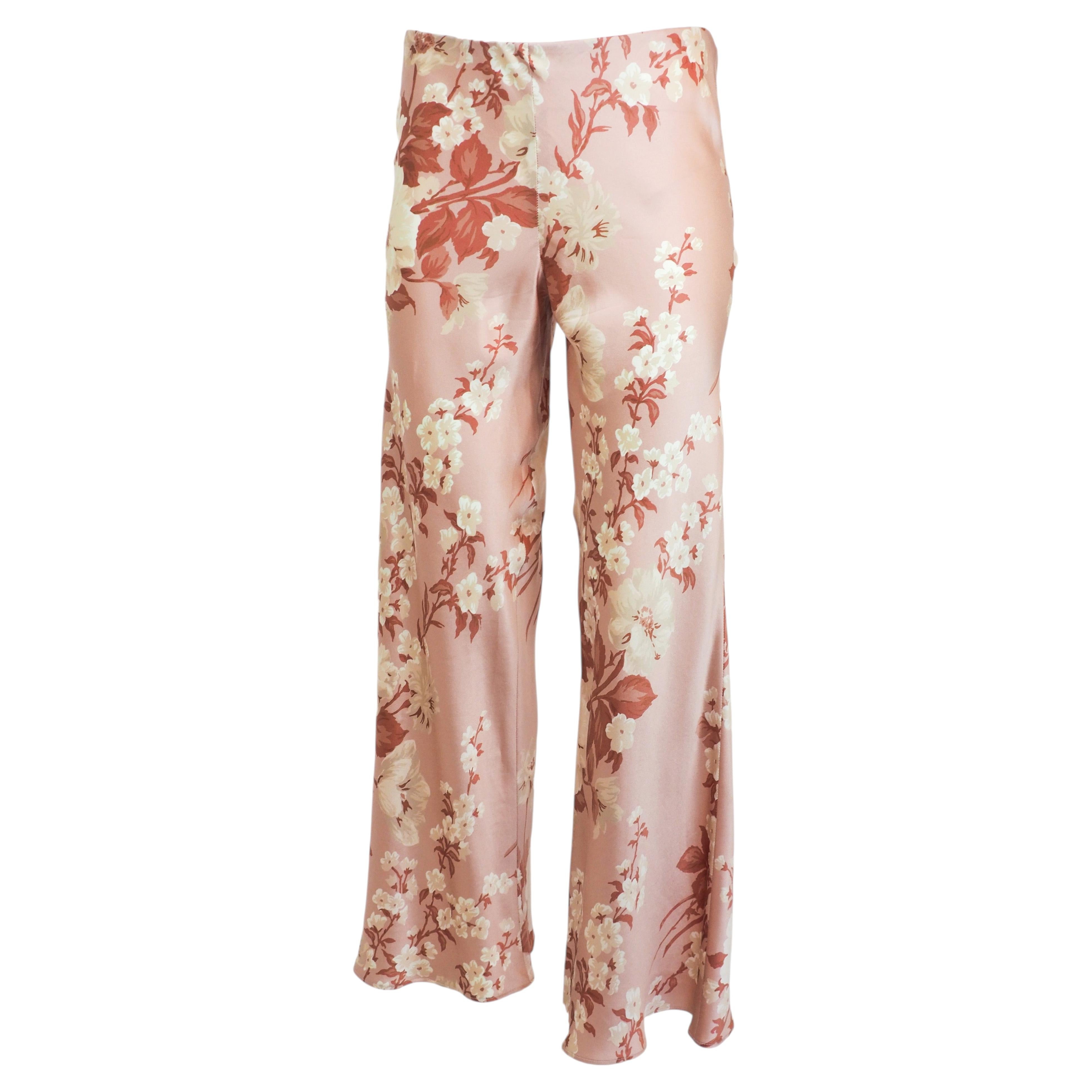 Pantaloni floreali in seta di Jane Booke