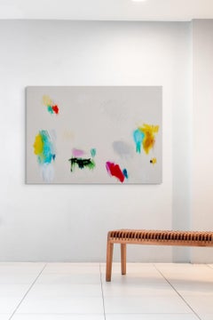 Abstract Painting by Jane Booth "Little Gray Cloud" (acrylic on canvas)