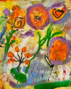 Orange Poppies, 2021_Jane Booth_Mixed Media/Floral/Abstract