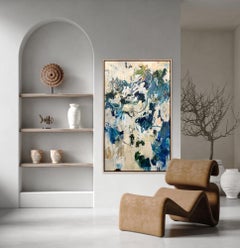 Blue Tide Pool (original vibrant blue abstract)