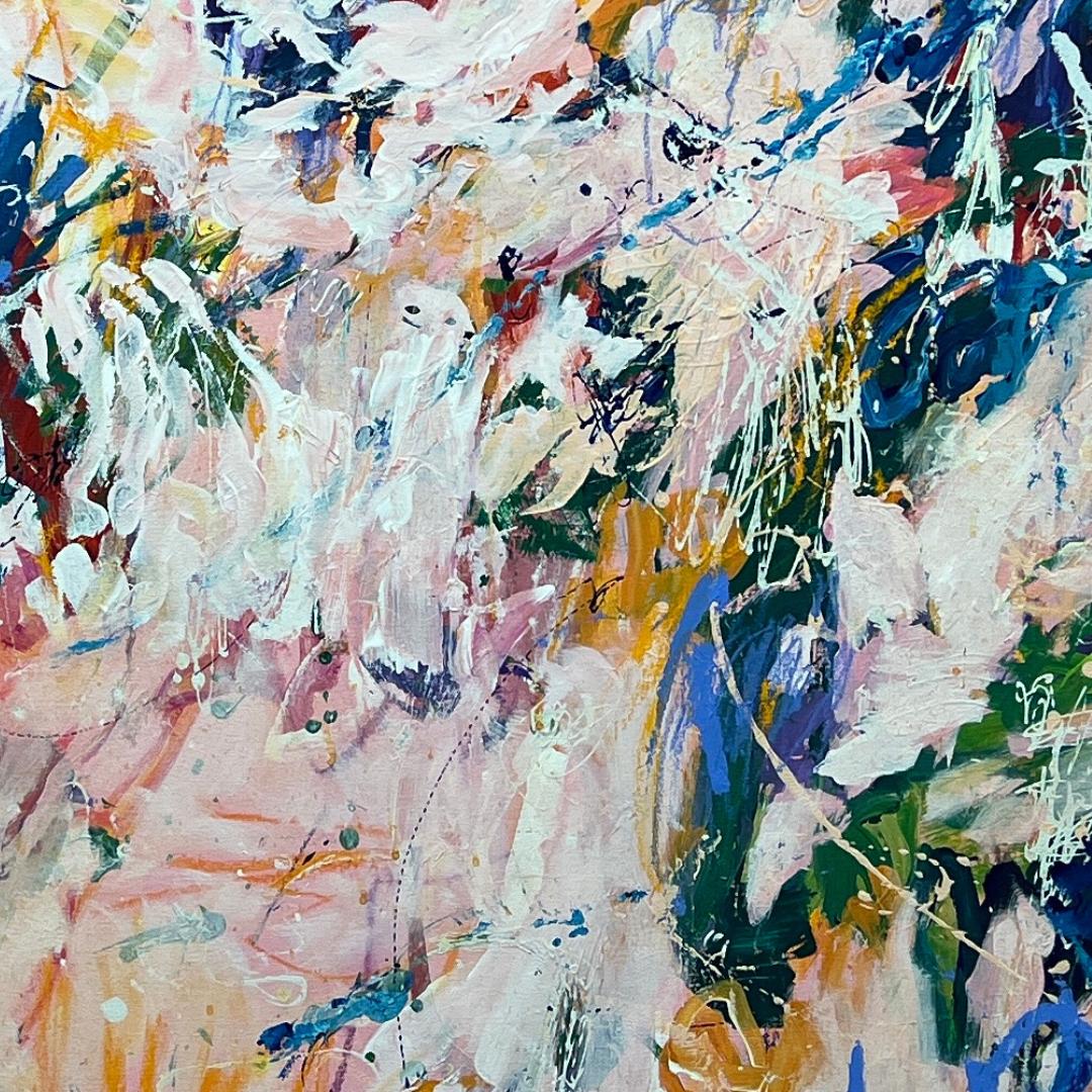 Caroselli e zucchero filato (astratto colorato originale) - Painting Astratto di Jane Burton