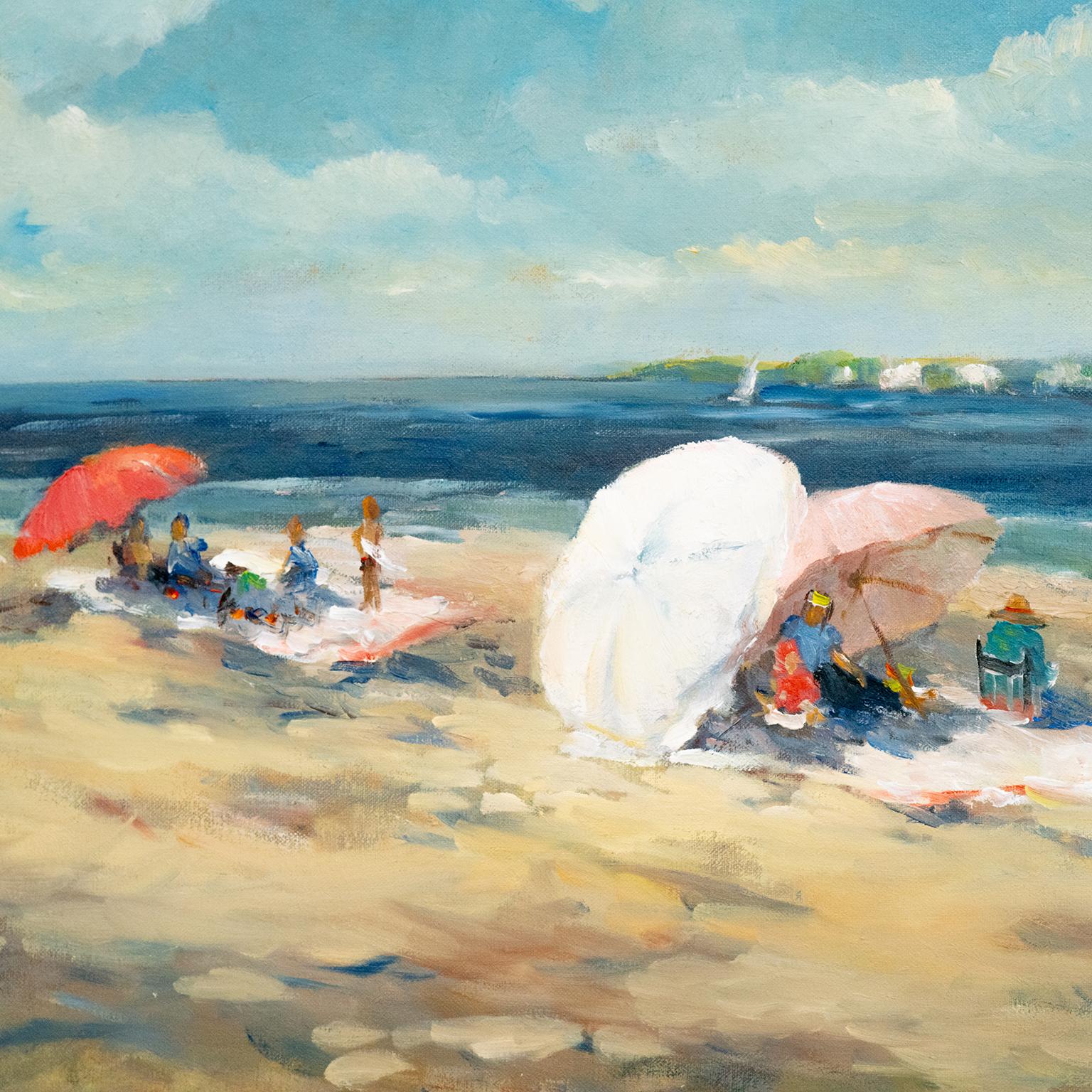 Américain Figures de Jane Carlson sur une plage, vers les années 1960